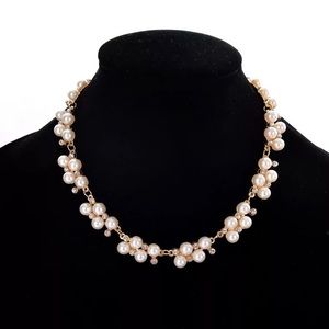 Faux pearl necklace